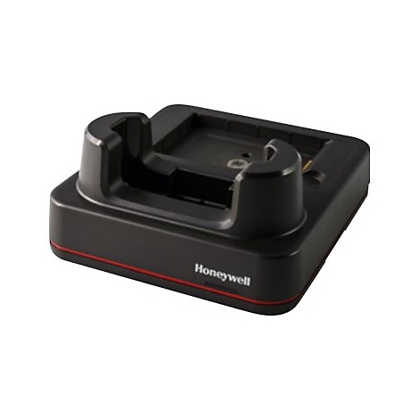 Schwarze Honeywell-Ladestation. Rot umrandet, mit der Aufschrift Honeywell.