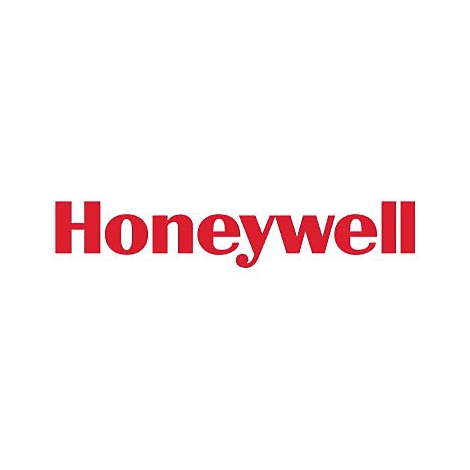 Rotes Honeywell-Firmenlogo auf weißem Hintergrund.