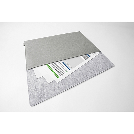 Housse Sigel pour ordinateur portable, taille M, pour 1 ordinateur portable jusqu'à 15,6″, RPET/feutre synthétique, gris clair