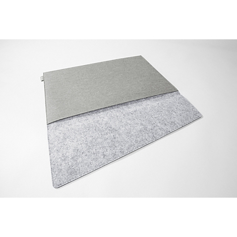 Housse Sigel pour ordinateur portable, taille M, pour 1 ordinateur portable jusqu'à 15,6″, RPET/feutre synthétique, gris clair
