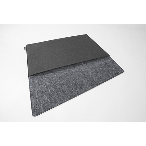 Housse Sigel pour ordinateur portable, taille M, pour 1 ordinateur portable jusqu'à 15,6″, RPET/feutre synthétique, gris foncé