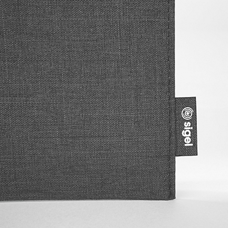 Housse Sigel pour ordinateur portable, taille M, pour 1 ordinateur portable jusqu'à 15,6″, RPET/feutre synthétique, gris foncé