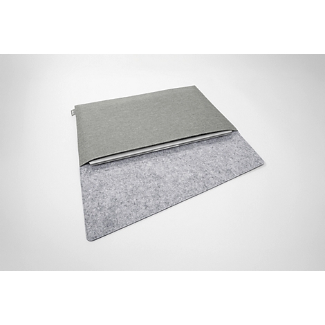 Housse Sigel pour ordinateur portable, taille S, pour 1 ordinateur portable jusqu'à 14″, RPET/feutre synthétique, gris clair