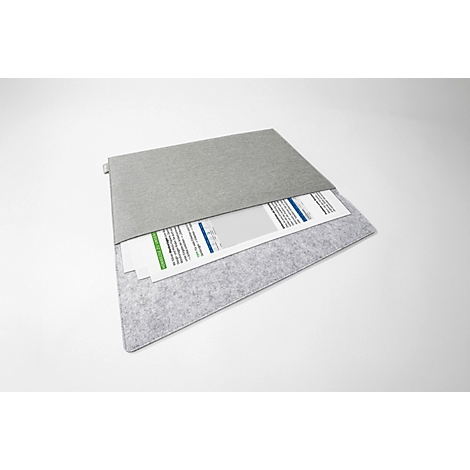 Housse Sigel pour ordinateur portable, taille S, pour 1 ordinateur portable jusqu'à 14″, RPET/feutre synthétique, gris clair