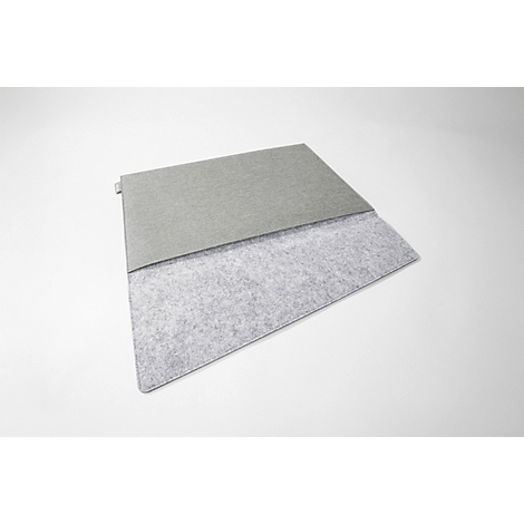 Housse Sigel pour ordinateur portable, taille S, pour 1 ordinateur portable jusqu'à 14″, RPET/feutre synthétique, gris clair