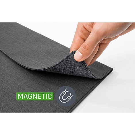 Housse Sigel pour ordinateur portable, taille S, pour 1 ordinateur portable jusqu'à 14″, RPET/feutre synthétique, gris foncé