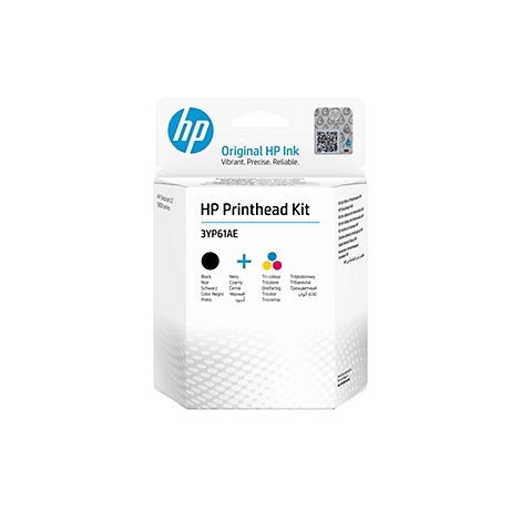 Eine weiße HP-Tintenpatronenbox. Auf der Box steht 'Original HP Ink'. Auf der Box sind Symbole für Schwarz, Cyan, Magenta und Gelb abgebildet.