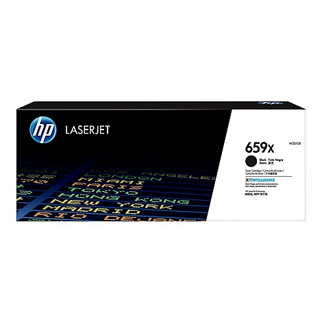 Schwarze HP LaserJet Tonerkartusche 659x in Originalverpackung.