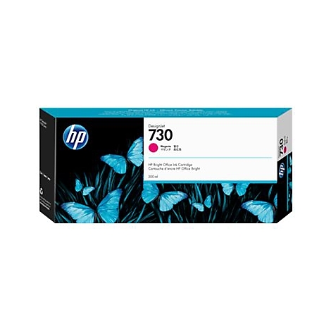 HP Designjet 730 Tintenpatrone, Magenta, mit Schmetterlingsmotiv.