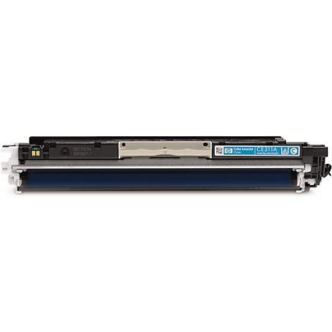 Tonercartridge met blauwe roller en CE255A opschrift.