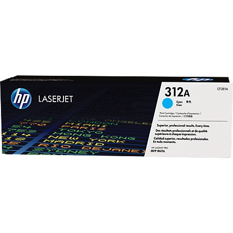 Eine HP LaserJet Toner-Kartusche. Das Produkt ist in einer schwarzen Box mit dem HP Logo, Produktbezeichnung und Typnummer dargestellt.