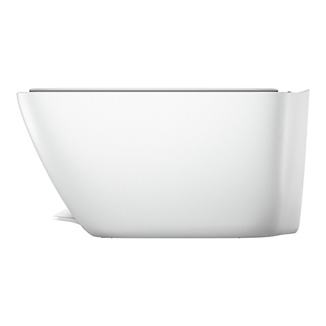 Vue d'un objet blanc aux formes arrondies, probablement un appareil.