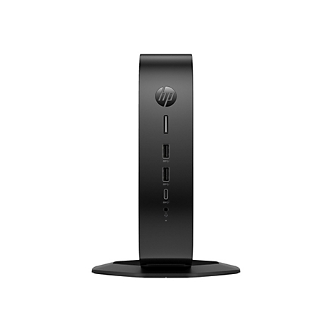 Schwarze HP Dockingstation mit USB-Anschlüssen und Kopfhöreranschluss.