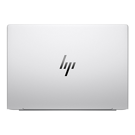 Hellgraues Laptop-Cover mit schwarzem HP-Logo.