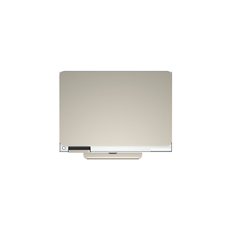 Draufsicht auf ein beigefarbenes elektronisches Gerät mit rechteckigem Gehäuse und einer leicht abgerundeten Oberseite. Auf der Vorderseite befindet sich ein Bedienfeld.