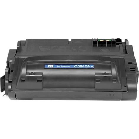 Zwarte printcartridge met de inscriptie "HP Laserjet Q5942A".