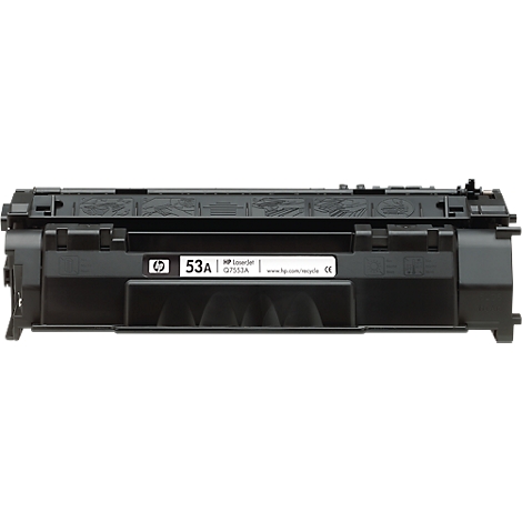 Zwarte tonercartridge met HP 53A label.