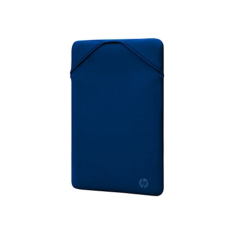 Blaue Laptoptasche mit HP Logo.