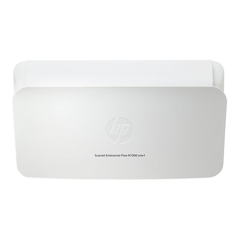 Hellgrauer Scanner von oben, mit HP-Logo. Darunter steht "ScanJet Enterprise Flow N7000 snw1".