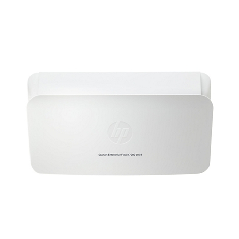 Weißer HP-Scanner, ScanJet Enterprise Flow N7000 snw1, mit HP-Logo.