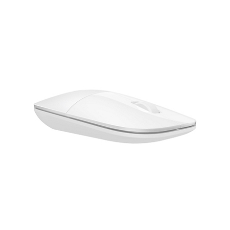 Eine elegante, minimalistische weiße Computermaus vor weißem Hintergrund.