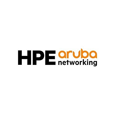 Logo von HPE Aruba Networking: schwarzer HPE-Schriftzug, orangefarbenes Aruba-Logo und „networking“.