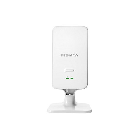 Weißes Instant On Access Point. Oben steht der Schriftzug Instant On. Darunter sind zwei grüne Lichter.