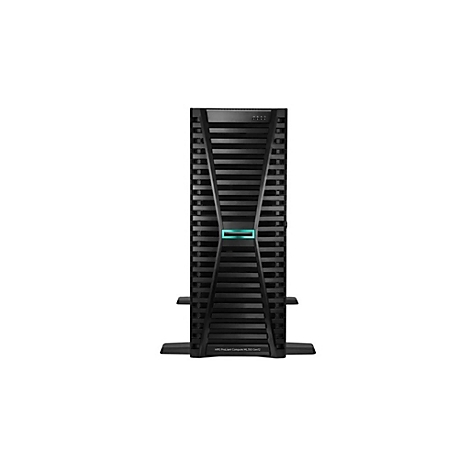 Un serveur en rack noir, HPE ProLiant Compute ML350 Gen12, sur fond blanc. Avec logo et détails.