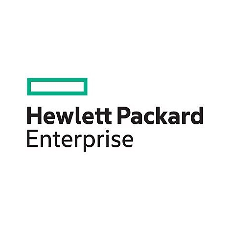 HPE-Logo mit grüner Rechteckform, Schriftzug Hewlett Packard Enterprise.
