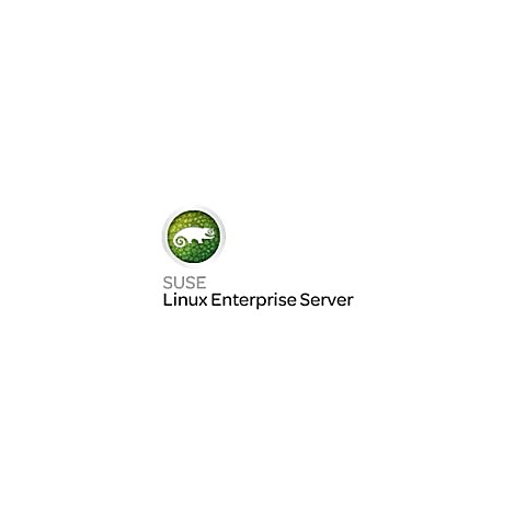 SUSE-Logo mit Chamäleon in grünem Kreis, darunter SUSE und Linux Enterprise Server.