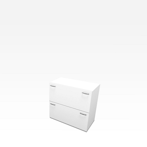 HR cupboard X-TIME-WORK, 2 pull-outs, 860 x 430 x 860 mm, white/white
