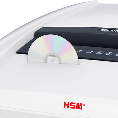 HSM SECURIO P36i papiervernietiger, veiligheidsniveau P-4, deeltjes snijden 4,5 x 30 mm, 29 vel, CD papiervernietiger, wit
