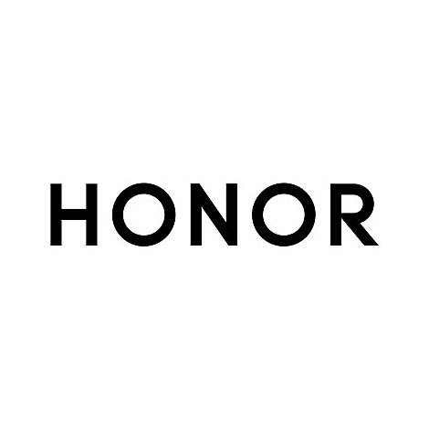 Das schwarze Logo des Technologieunternehmens HONOR auf weißem Hintergrund.