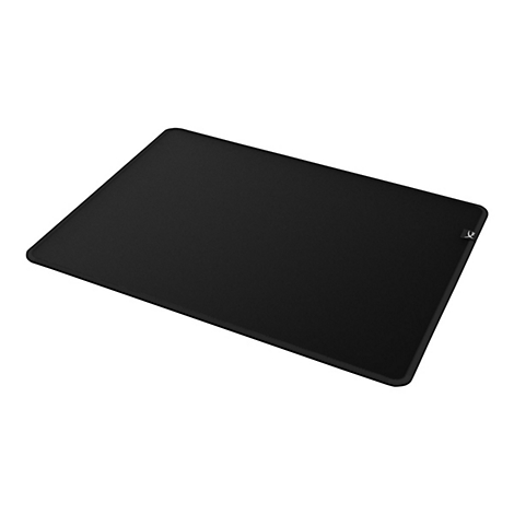 Tapis de souris rectangulaire noir, coins arrondis, logo HyperX.