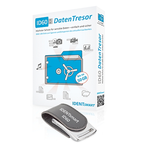 IdentSmart DatenTresor ID60, bis zu 50 GB Datenspeicher, Microsoft