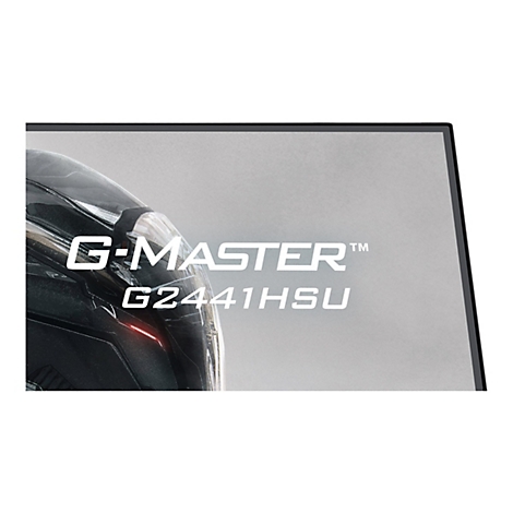 Nahaufnahme eines Gaming-Monitors; Text: G-MASTER G2441HSU.