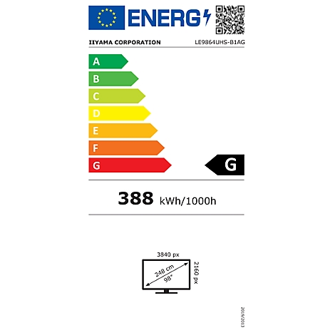 Étiquette énergétique avec classe d'efficacité énergétique
