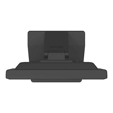 Draufsicht auf einen schwarzen Monitor mit dem Schriftzug "iiyama".