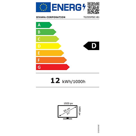 Energielabel mit Energieeffizienzklasse