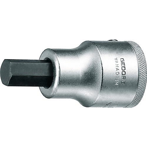 Metalen zeskantdopsleutel met GEDORE VANADIUM belettering.