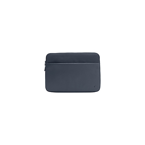 Dunkelblaue Laptoptasche mit Reißverschluss.