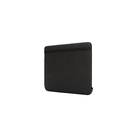 Dunkle Laptoptasche mit Reißverschluss.