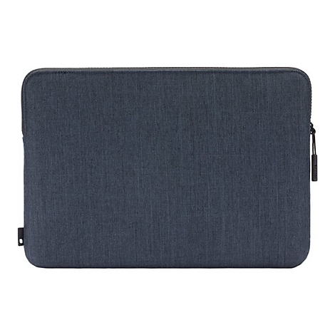 Dunkelgraue Laptoptasche mit Reißverschluss.