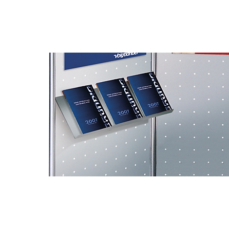 Three brochures with blue covers in a shelf. Title '2007'.