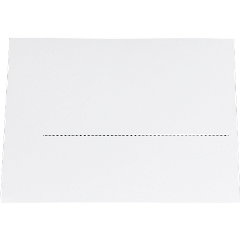 White sheet of paper, with a dotted line in the middle.