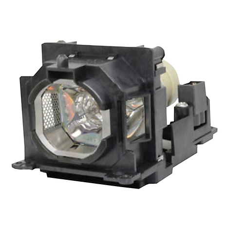 Projektor-Ersatzlampe mit schwarzem Kunststoffgehäuse und innenliegendem Reflektor.