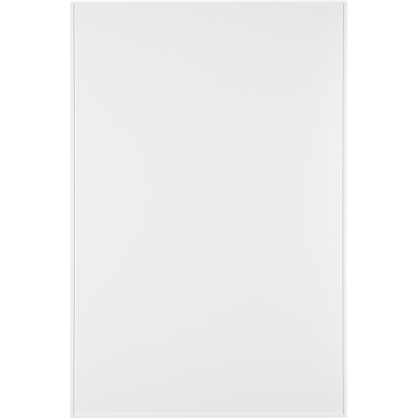 Vierkant, wit gebied met een smal, licht kader.