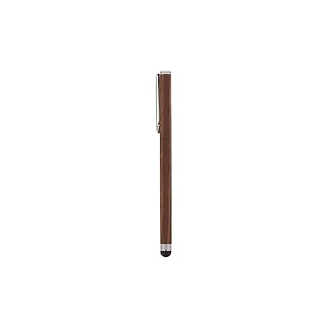 Ein schlanker, brauner Stift mit silbernem Clip und Spitze.