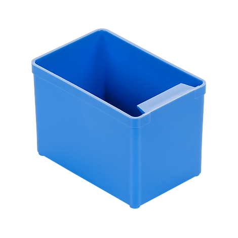 Blue rectangular container with handle.