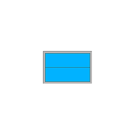 Rectangle with gray frame and a light blue area, divided horizontally.